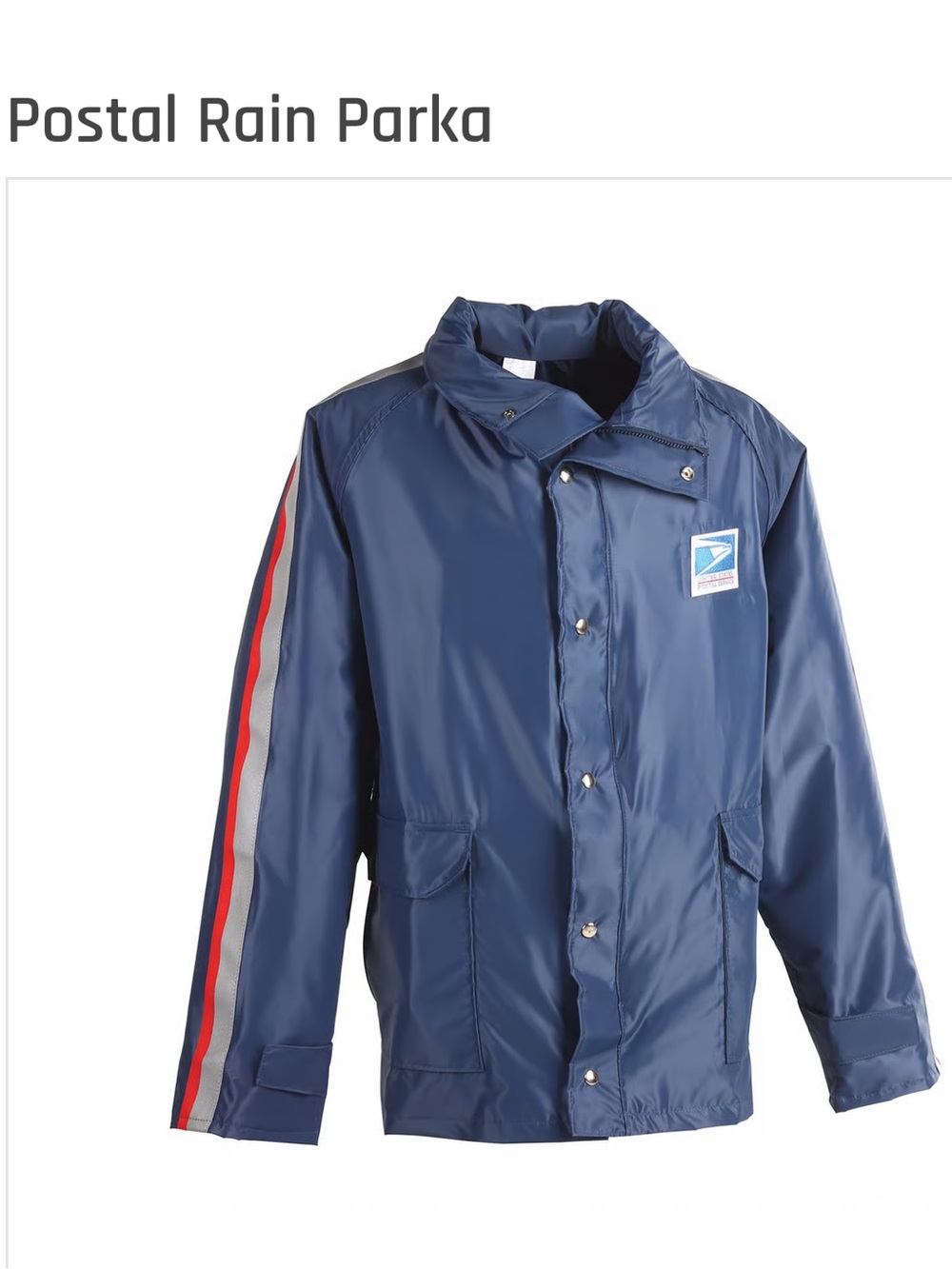 USPS Postal Official Rain Gear Blue Red Gortex Parker & Matching Pants, Small
